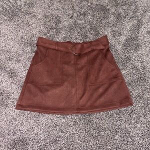 Rue21 Velvet Muave Buckle Mini Skirt